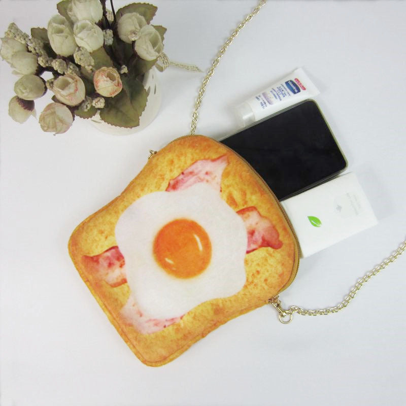 Bolsa telefónica de la cadena de pelusa de pan tostado al por mayor